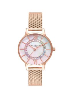 Olivia Burton - Wonderland Analog White Mop Round Dial Women Watch - Ob16Wd95 (M)
