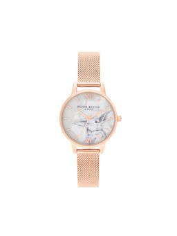 Olivia Burton - Illustrated Animals Analog White Round Dial Women Watch - Ob16Wl85 (M)
