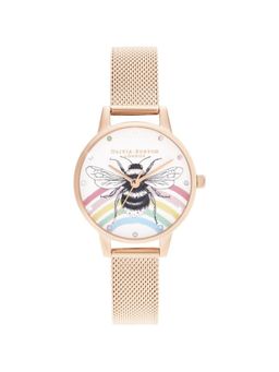 Olivia Burton - Illustrated Animals Analog White Round Dial Women Watch - Ob16Wl90 (M)