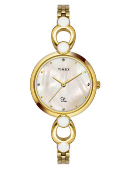 Timex - Fria Women Off White Round Analog Watch - TWEL18101