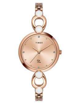 Timex - Fria Women Rose Gold Round Analog Watch - TWEL18103