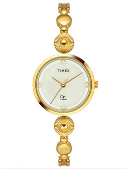 Timex - Fria Women Off White Round Analog Watch - TWEL18200