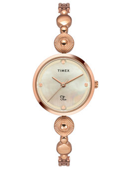 Timex - Fria Women Off White Round Analog Watch - TWEL18201