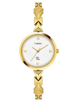 Timex - Fria Women White Round Analog Watch - TWEL18301