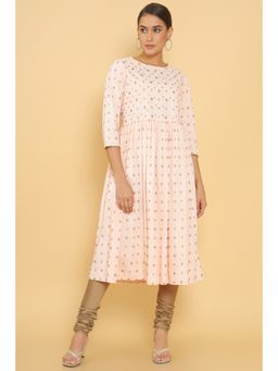 Soch - Women Peach Printed Kurta