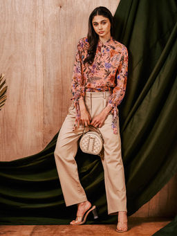 MISH - Peach Floral Printed Top