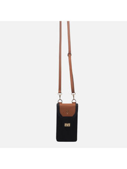 MONADAA - Womens Black Caroe Phone Sling Bag (S)