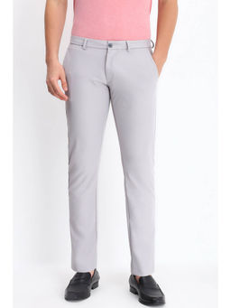 Allen Solly - Men Grey Slim Fit Solid Casual Trouser