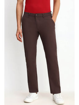 Allen Solly - Men Brown Regular Fit Solid Casual Trouser
