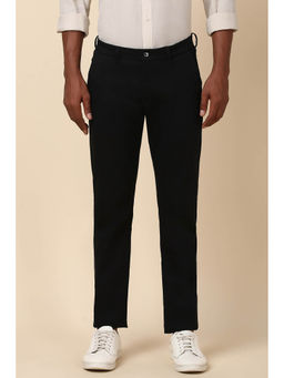 Allen Solly - Men Black Slim Fit Solid Casual Trouser