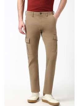 Peter England - Men Brown Solid Regular Fit Trouser