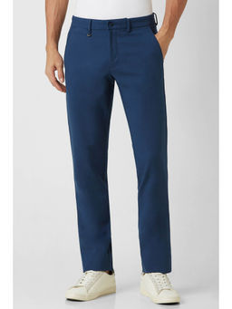 Van Heusen - Men Blue Solid Slim Fit Trouser