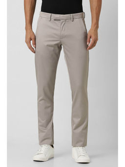 Van Heusen - Men Grey Solid Slim Fit Trouser