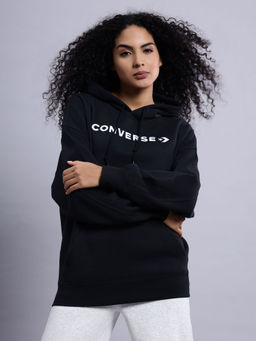 Converse - Women EmbroideWordmark Fleece Hoodie