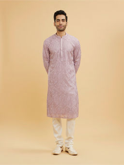 Twamev - Dazzling Lilac Kurta & Churidar For Men