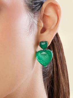 Isharya - Green Dore Emerald Botox Earrings