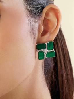 Isharya - Green Maison Botox Statement Studs Earrings