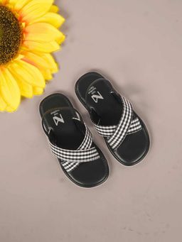The Madras Trunk - Kids Black Sandals