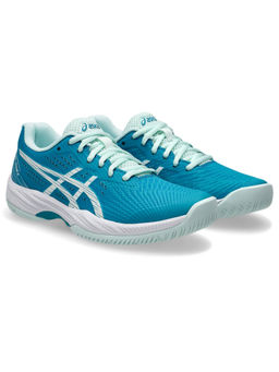 ASICS - Women Gel-Game 9 Teal Blue White Tennis Shoes