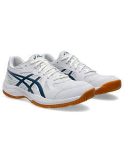 ASICS - Men Upcourt 6 White Vintage Indigo Blue Badminton Shoes