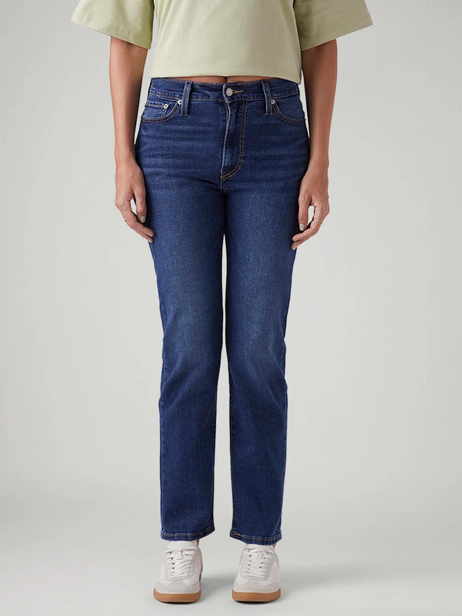 Blue Solid Plain Slim Fit Jeans-image-6