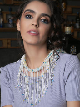 Odette - White, Blue and Green Crystal Necklace