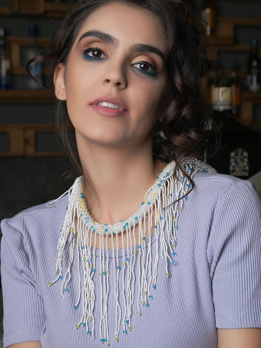Odette White, Blue and Green Crystal Necklace