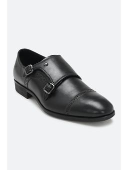 Peter England - Men Black Monk-Strap Monk Straps