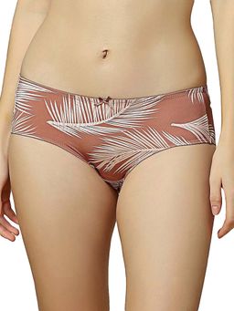 Triumph - Brown Tropical Print Palm Series Everyday Seamless Brief