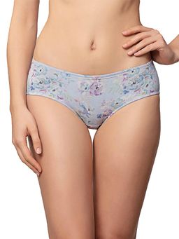 Triumph - Blue Floral Printed Mesh Ultrasoft Brief