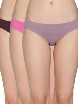 Zivame - Multi-Color Low Rise Full Coverage Bikini Panty (Pack of 3)