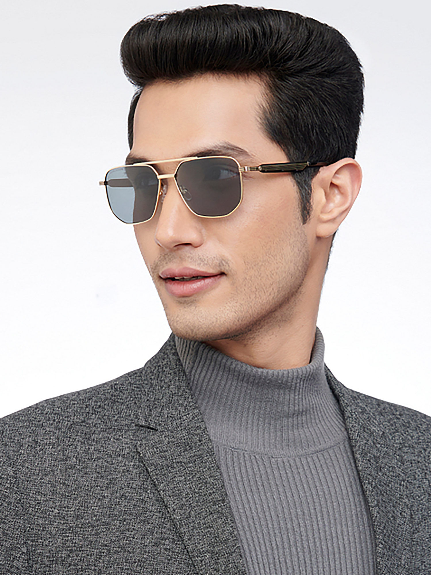 Buy John Jacobs Gold Grey Full Rim Square JJ Rhapsody JJ S15463-C1