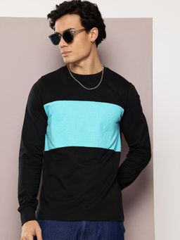 DILLINGER - Mens Regular Fit Long Sleeve Cut And Sew Black T-Shirt