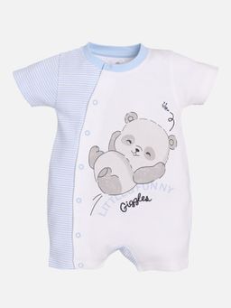 BABY GO - Boys Blue Cotton Printed Romper