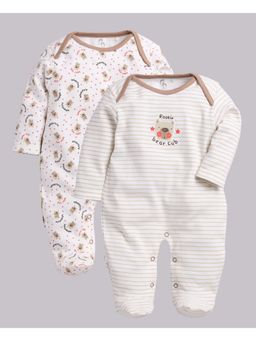 BABY GO - Boys Multi-Color Cotton Printed Romper (Pack of 2)