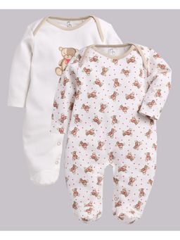 BABY GO - Boys Multi-Color Cotton Printed Romper (Pack of 2)