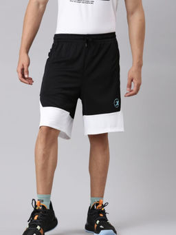 Xtep - Black & White Basketball Series Loose Fit Basketball Shorts