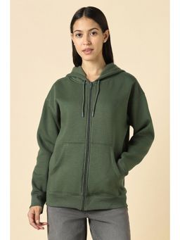 Allen Solly - Women Green Solid Hoodie