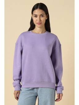 Allen Solly - Women Purple Solid Round Neck Sweatshirt