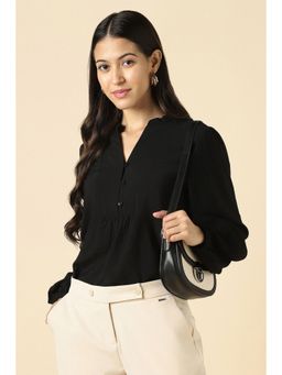 Allen Solly - Women Black Solid Formal Top