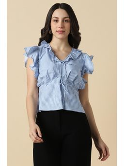 Allen Solly - Women Blue Stripe Casual Top