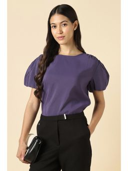 Allen Solly - Women Purple Solid Top