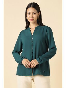 Allen Solly - Women Teal Solid Top