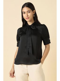 Allen Solly - Women Black Solid Formal Top