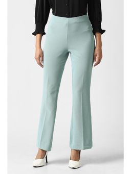 Van Heusen - Women Blue Textured Wide Formal Trouser