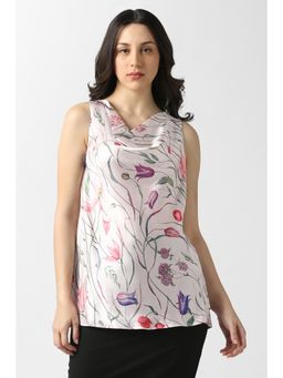 Van Heusen - Women Pink Floral Cowl Neck Top