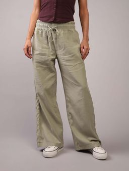 American Eagle - Women Olive Wide Pant