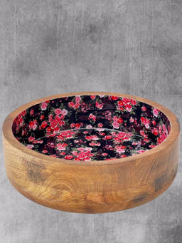 CasaGold - Wooden Serving Bowl Flora
