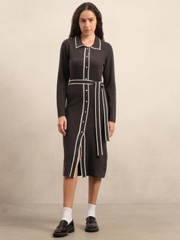 VERO MODA - Knitted Belted Midi Dress with Belt
