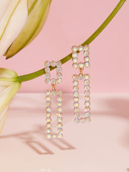 Zaveri Pearls - Multicolor Stones Party Bling Contemporary Drop Earrings